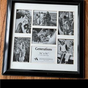 Generations hanging collage frame for 4x6 photo memories.